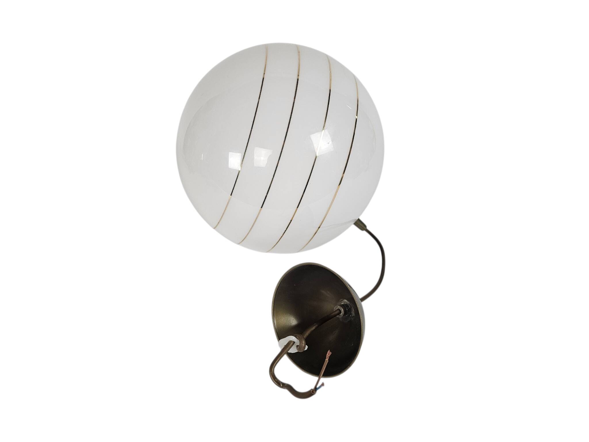 Massive - Hollywood Regency - spherical pendant lamp - opaline - Belgium