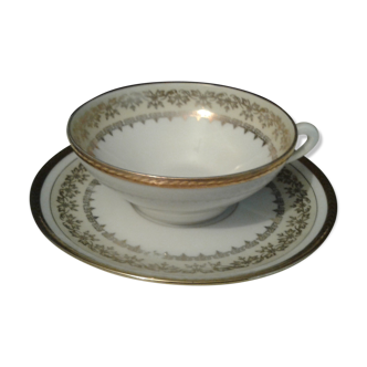 Large teacup and under porcelain cup of Mehun PL