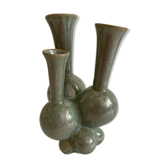 Unique bubble triple neck vase