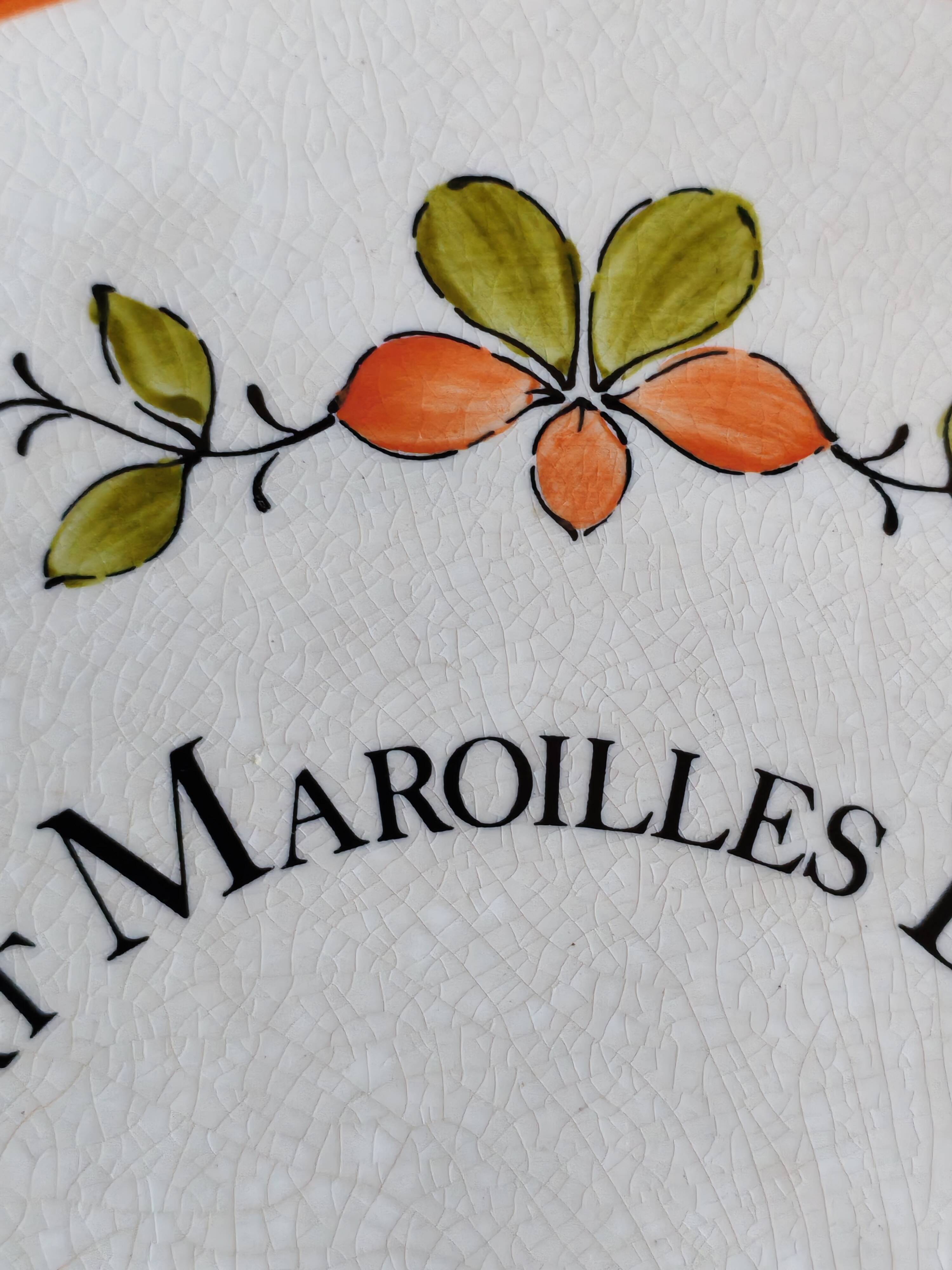 Vintage Cheese Plate Gien France Handmade decor My Kitchen