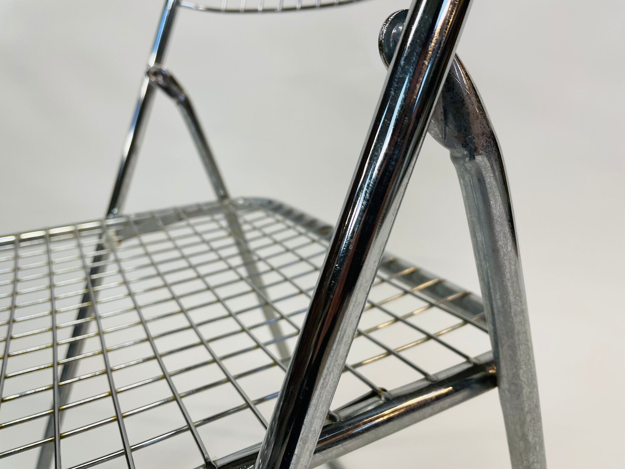 Set of four chrome folding chairs by Niels Gammelgaard for Ikea 1970