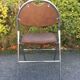 Set de 6 chaises pliantes acier et similicuir 70’s