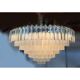 Trasparent-sandblasted triedro murano glass chandelier