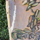 Old art nouveau canvas "the vase"