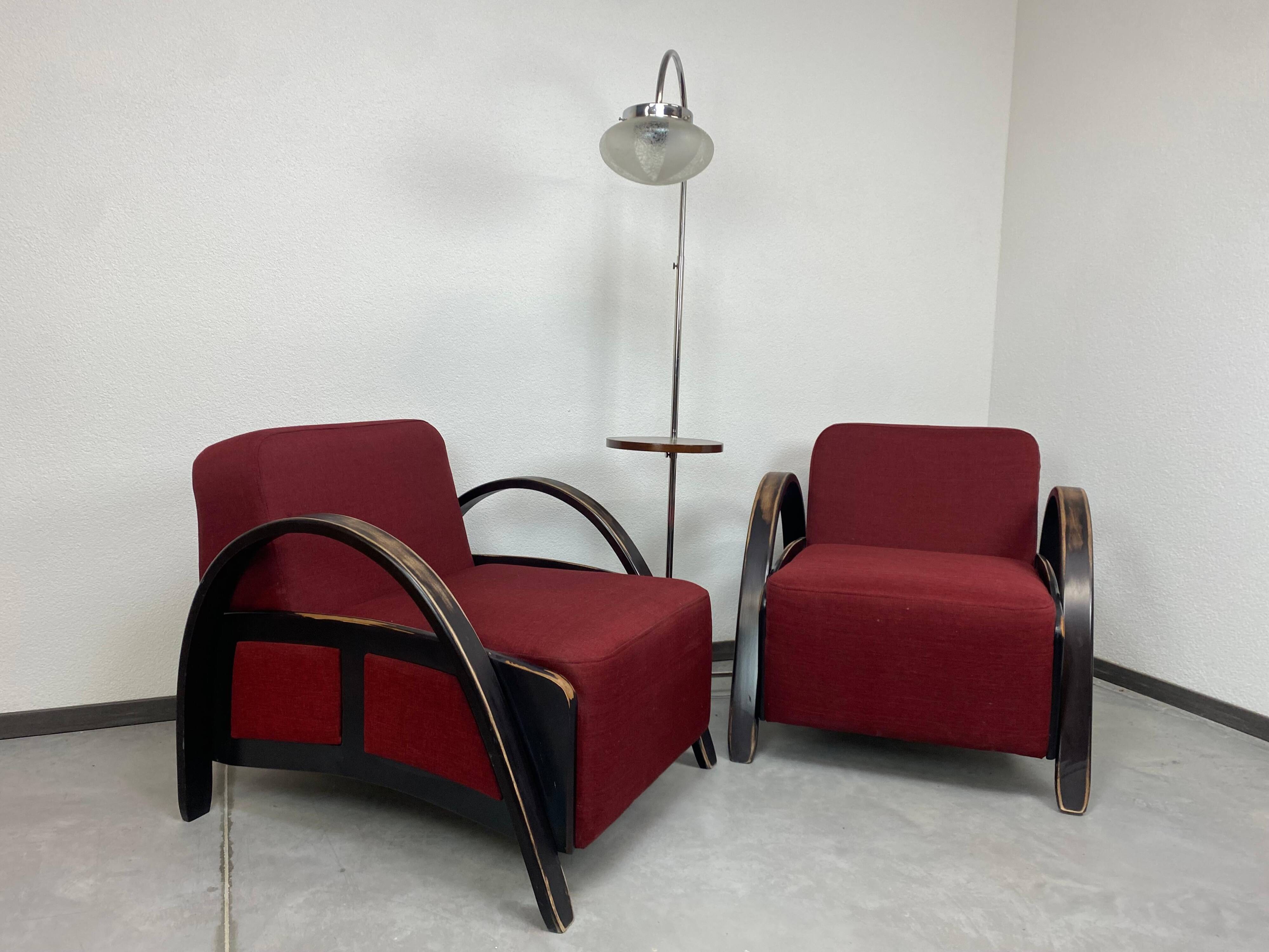 Art Deco style armchairs