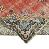 Handmade oriental unique 1980s 242 cm x 338 cm beige wool carpet