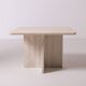 Pair of postmodern travertine coffee tables, Italy, 1980s