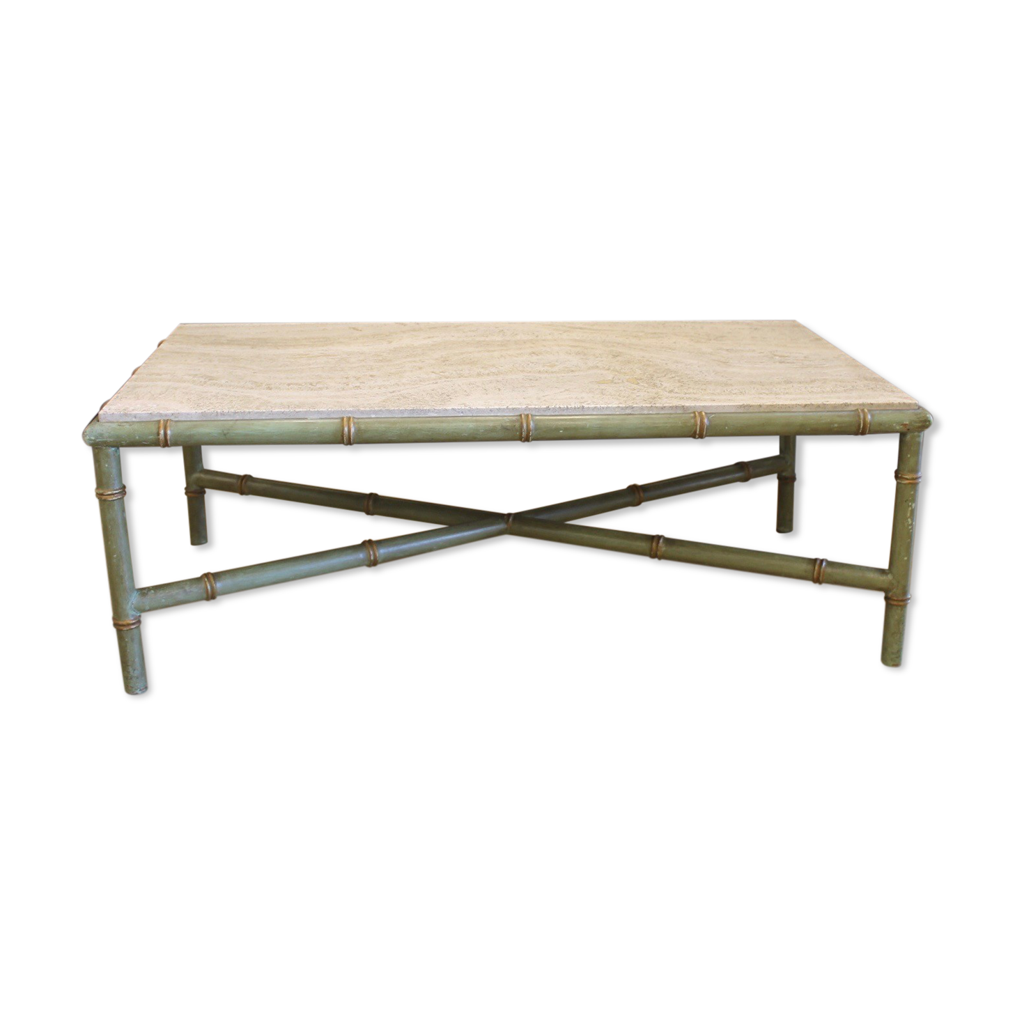 BAMBOO TABLE , TRAVERTINE XX EME