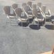 Series of 10 garden chairs made of steel garden patina