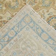 Sky Blue Hand Knotted Antique Vintage Persian Tabriz Rug, 293x407 Cm