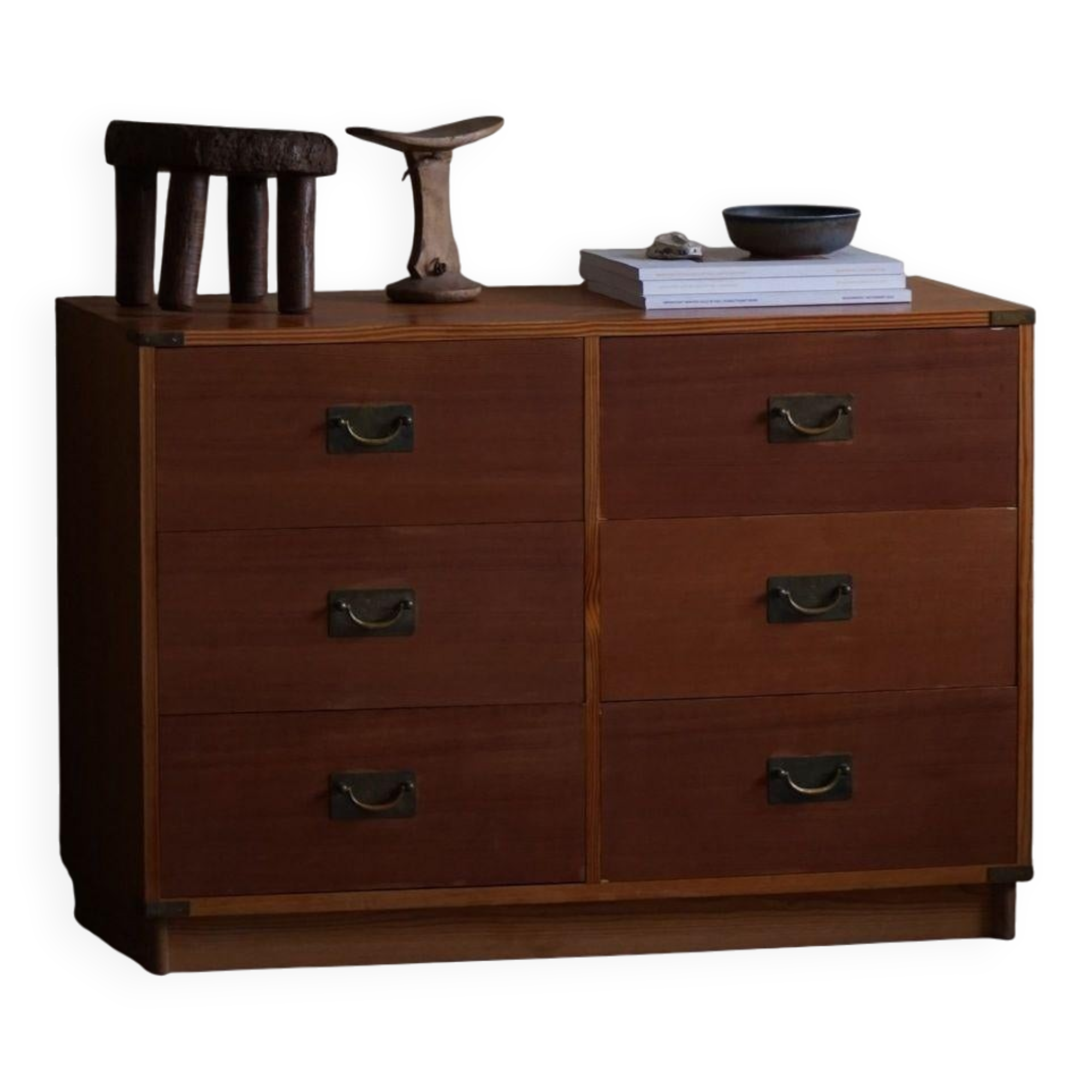 Mid-century modern Danish, a classic Oregon pine chest of drawers, 1950s.