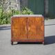 Buffet art déco 2 portes, meuble bois et marbre art déco