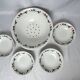 GIEN, strawberry draining bowl and earthenware dishes, 20th century