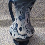 Small vintage Vallauris blue pitcher