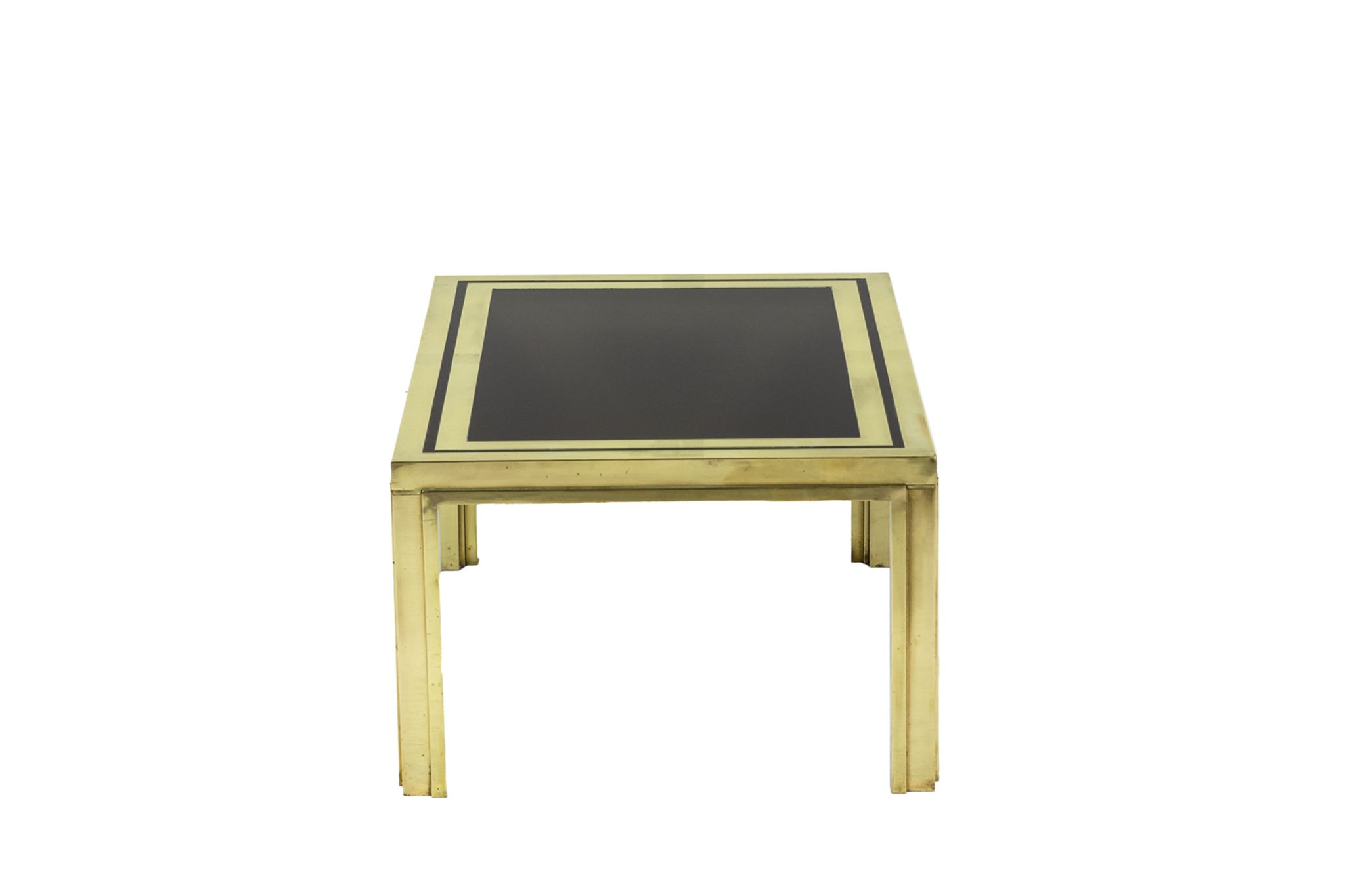 House Iiwans pair of pieces of sofa in gilded brass, 1970s