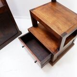 Paire de tables de chevet en bois anciennes