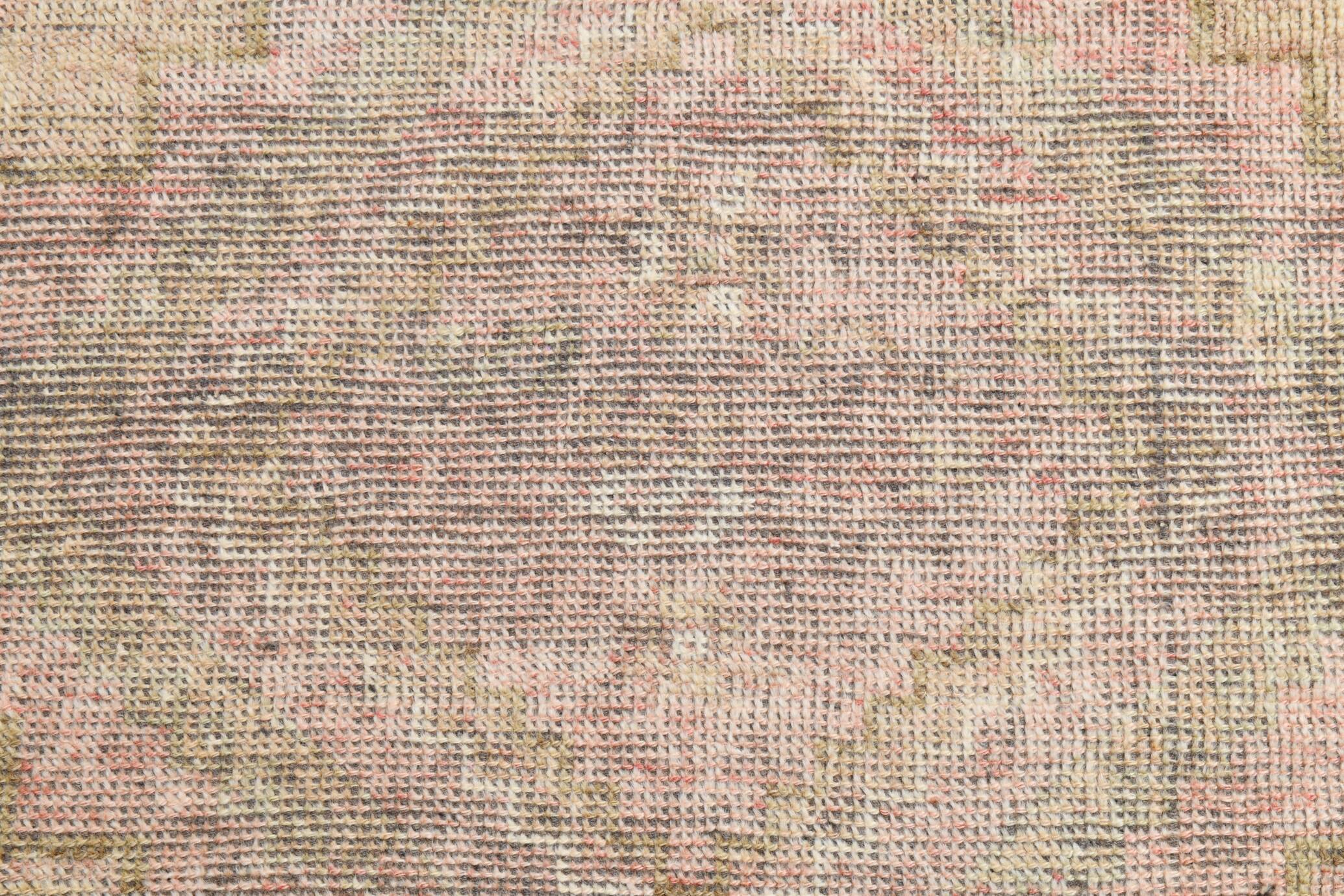 3x10 Cream Brown Soft Vintage Runner Rug 90x306Cm SK 21941