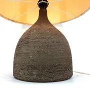 Large 1960s Ceramic Table lamp or floor lamp With Original Fabric Shade Fro