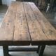 Ancien établi plateau bois piétement UPN