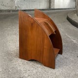 Futuristic wood bedside table 1960