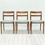 1960s Swedish garmi teak dining chairs by Nils Jonsson for Troeds, set of 6