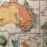 Old map of Australia from 1951