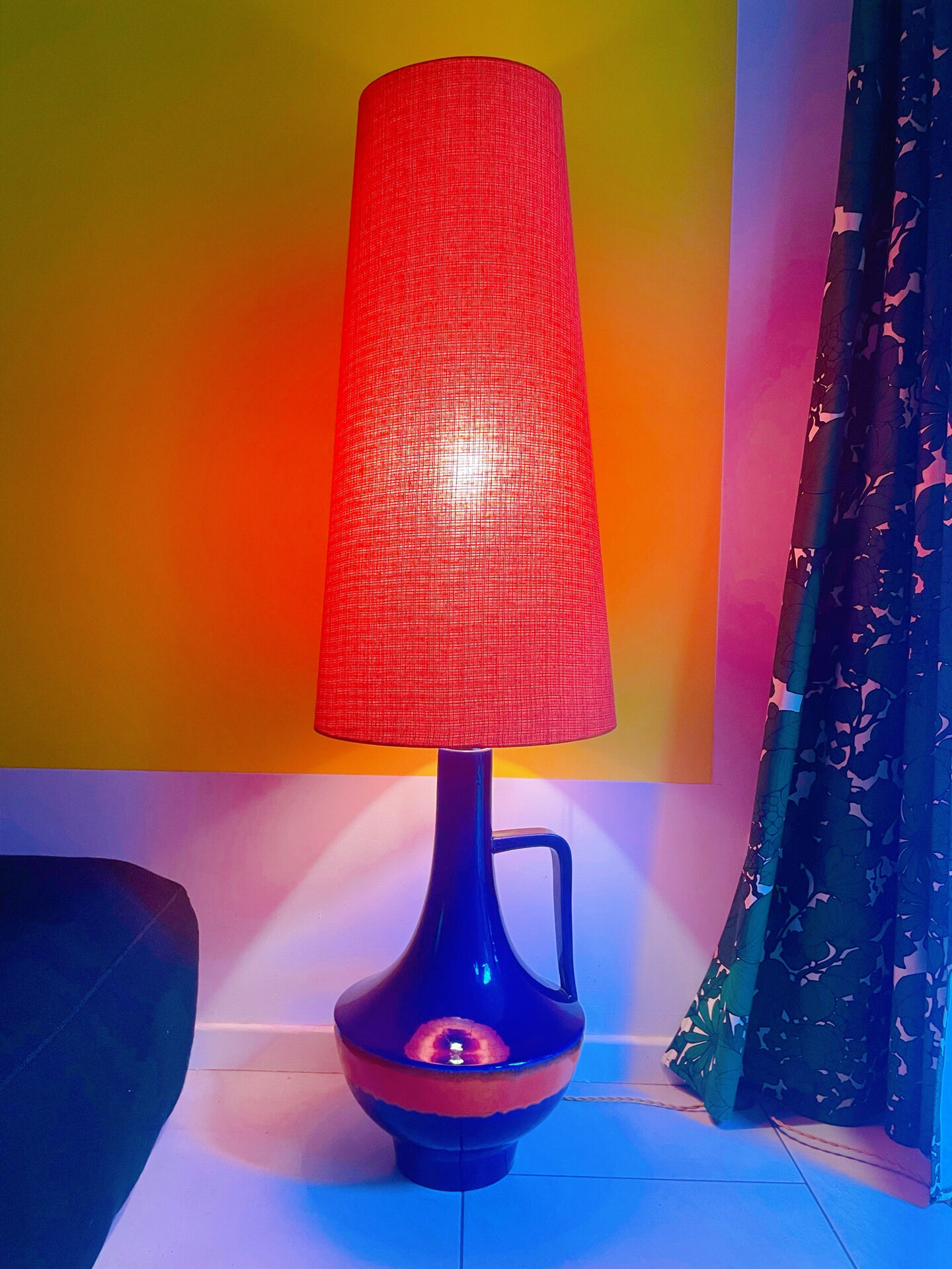 Large vintage floor lamp 140cm