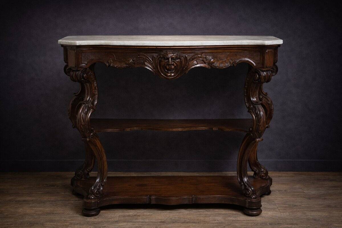 Console Italienne époque Charles X en acajou