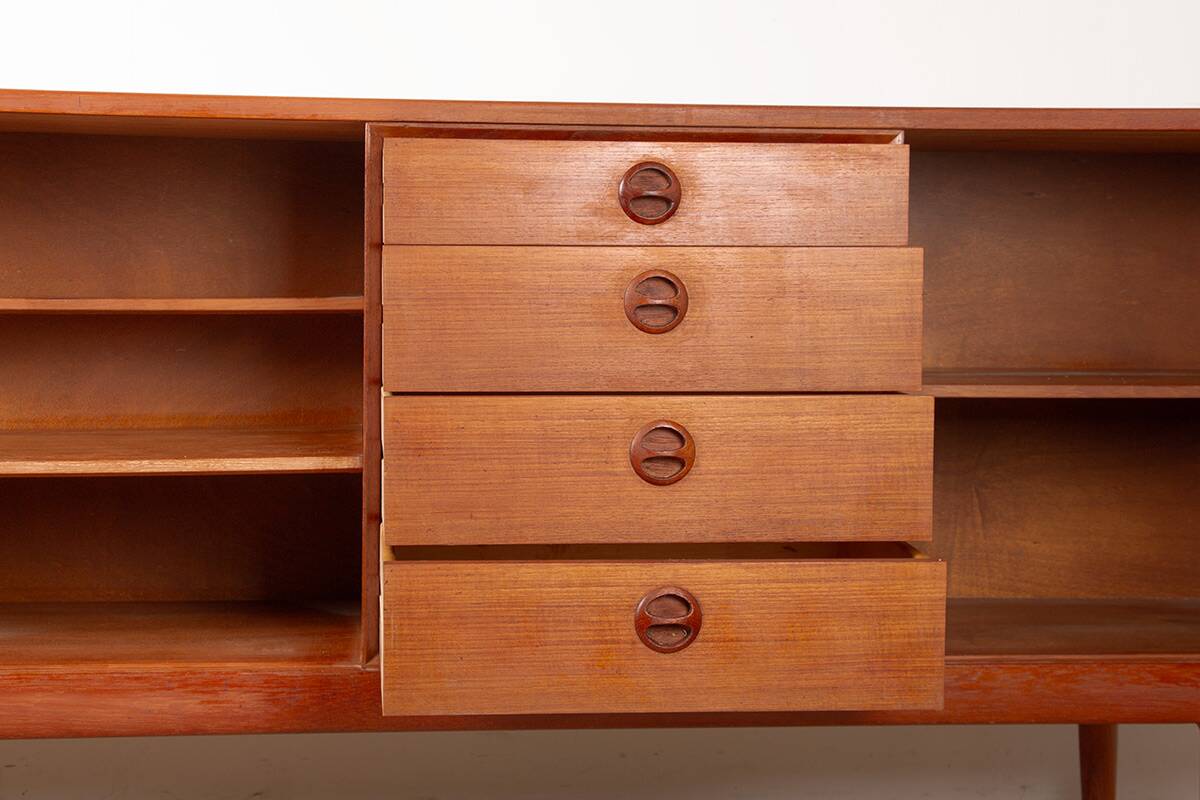 Danish teak sideboard model, Harry Østergaard, Randers Mobelfabrik 1960
