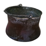 Old copper cauldron