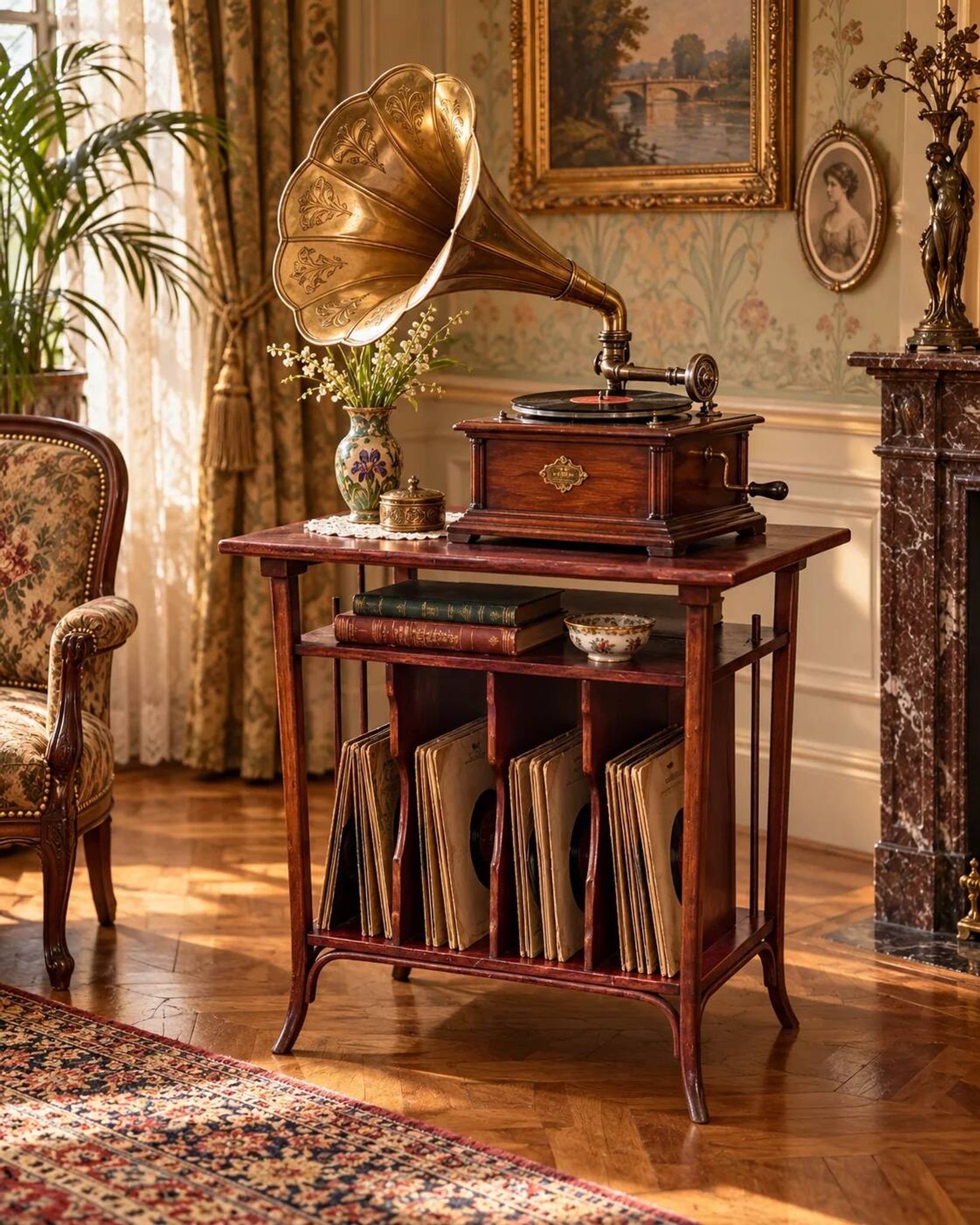 Rare Thonet Wien music table circa 1900 – wooden sheet music holder