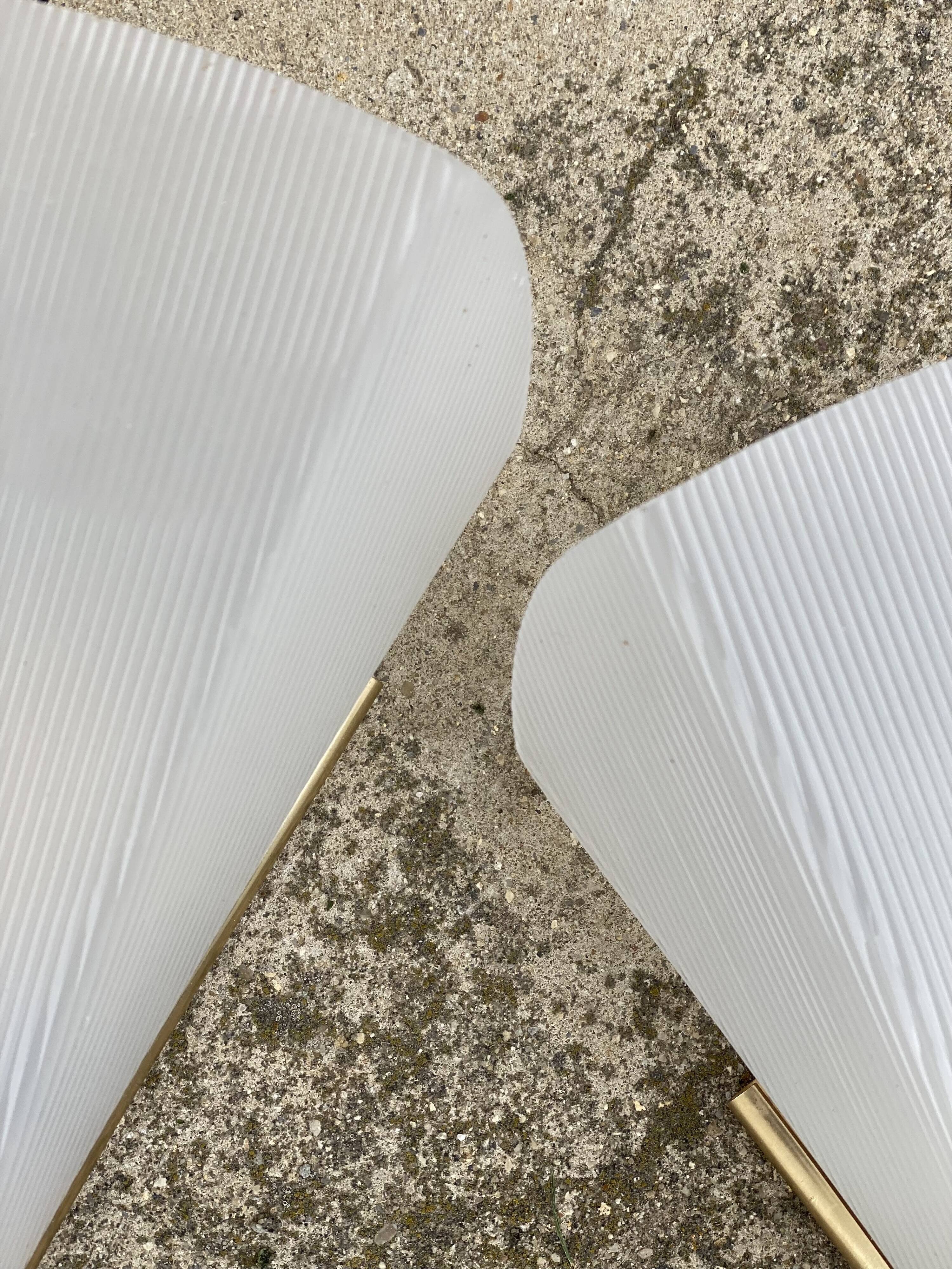 Pair of vintage modernist design wall lights from the 1970s