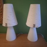 2 lampes de chevets Murano , Luce