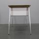 1950s Italian industrial metal and umakart desk — mid-century modern workstation