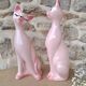 Vintage ceramic cat statue
