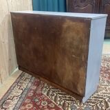 Showcase with sliding doors in painted wood