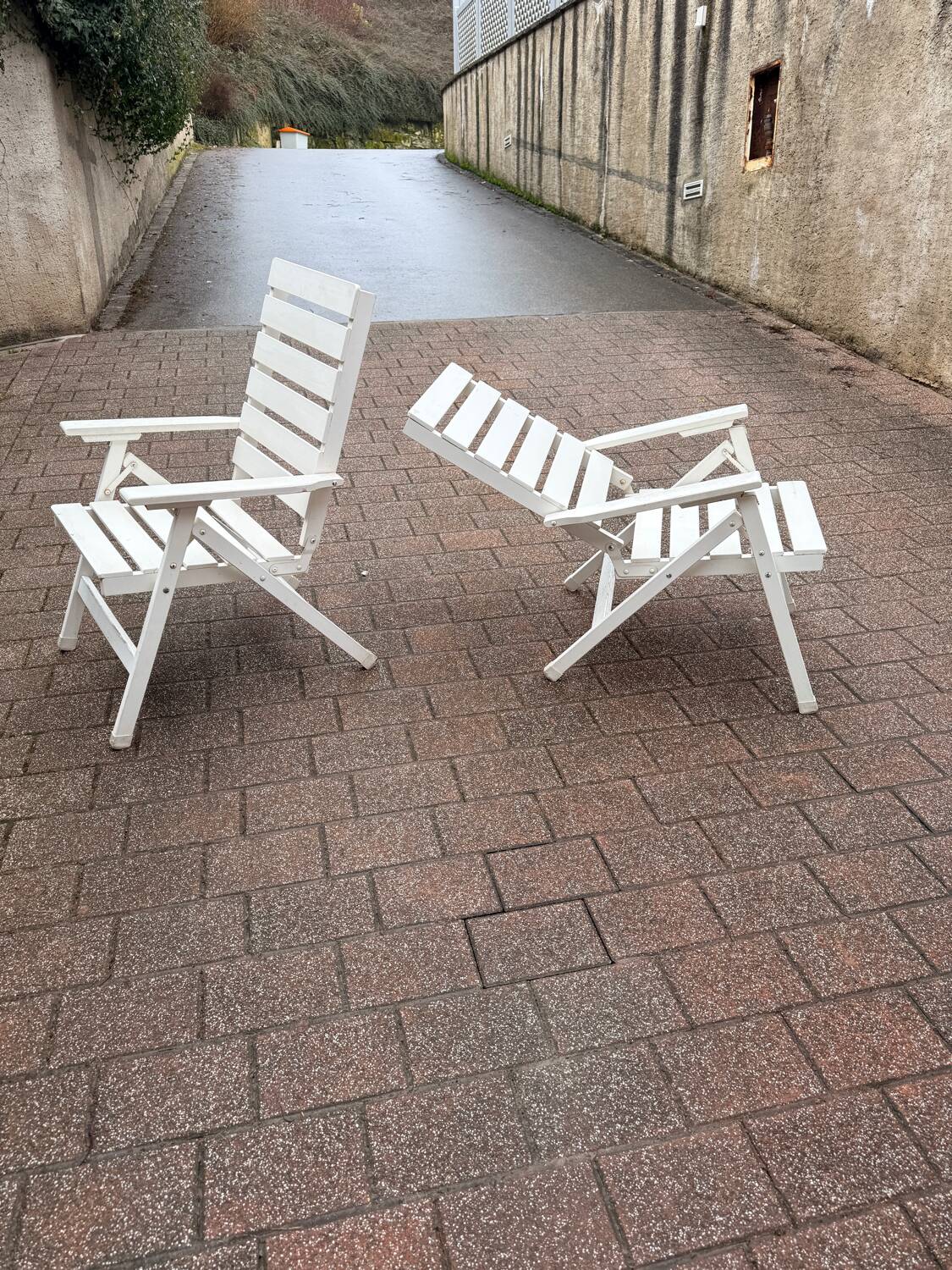 2 chaises transat des années 80