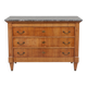 Commode ancienne style Empire / Louis-Philippe – Dessus Marbre Gris