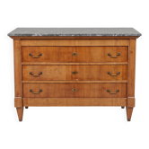 Commode ancienne style Empire / Louis-Philippe – Dessus Marbre Gris