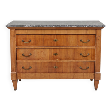 Antique commode in Empire / Louis-Philippe style – Grey Marble Top