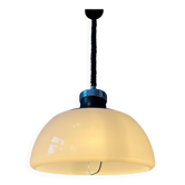Suspension Massive Space Age Mid-Century en plexiglas avec abat-jour acrylique blanc