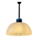 Massive Space Age Mid-Century suspension in plexiglass with white acrylic shade.