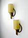 Pair of mid-century rattan wall sconces, Italy, 1960s