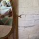 Vintage French Art Deco vanity table in brass and marble, 1940s