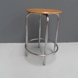 Tabouret chromé industriel