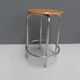 Industrial chrome stool
