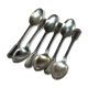 Set of 6 silver-plated coffee spoons Goldsmith Boulenger tulip frieze decoration 14cm
