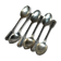 Set of 6 silver-plated coffee spoons Goldsmith Boulenger tulip frieze decoration 14cm