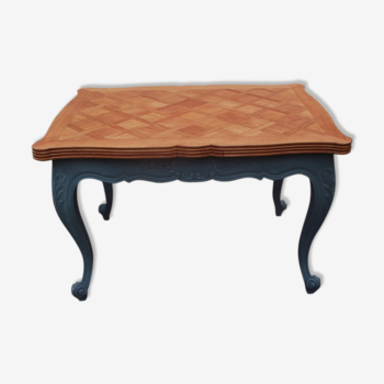 Louis XV-style extension table in solid cherry.