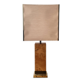 Majestic table lamp in elm burl, C.Mahey design 1970